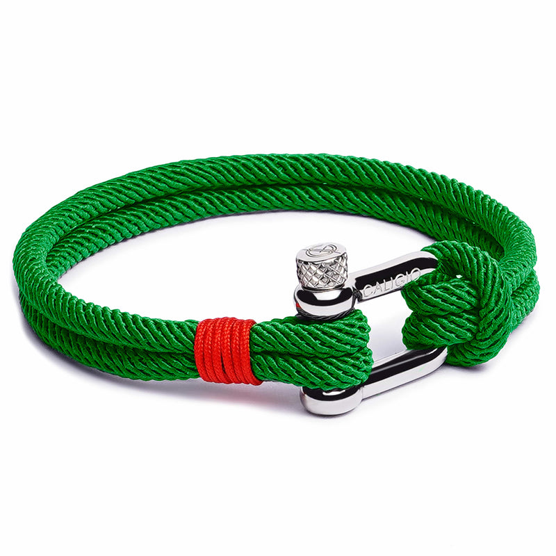 caligio Caligio Men Bracelets Fortune Green Men’s Bracelets Bestseller - Hand-Crafted Fortune Green by Caligio small gift  cheap gift for men  shackle bracelet mens anchor bracelet