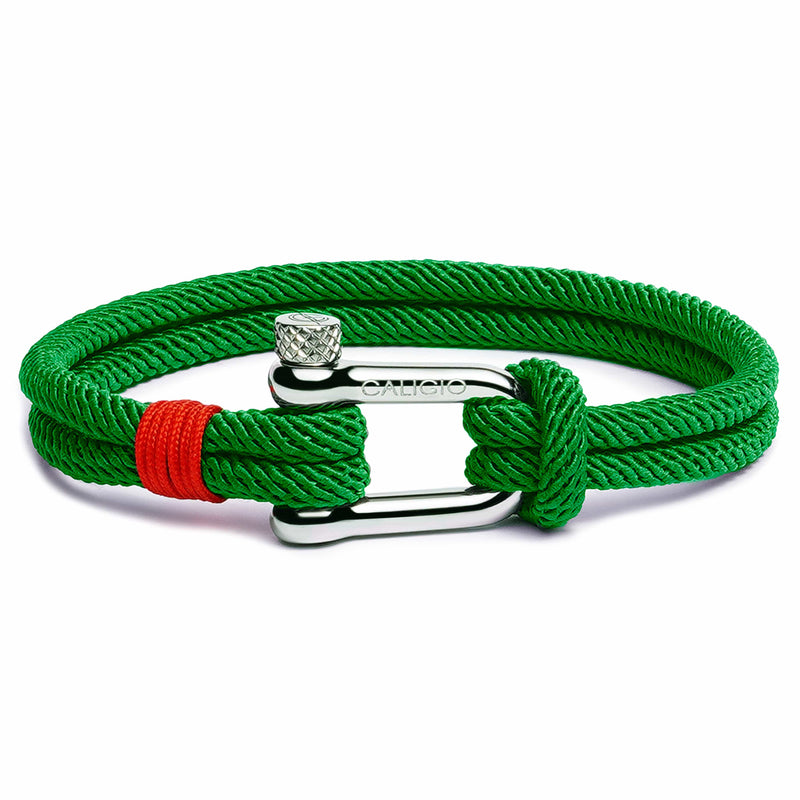 caligio Caligio Men Bracelets Fortune Green Men’s Bracelets Bestseller - Hand-Crafted Fortune orange by Caligio small gift  cheap gift for men  shackle bracelet mens anchor bracelet