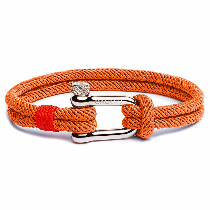 caligio Caligio Men Bracelets Fortune Orange Men’s Bracelets Bestseller - Hand-Crafted Fortune orange by Caligio small gift  cheap gift for men  shackle bracelet mens anchor bracelet