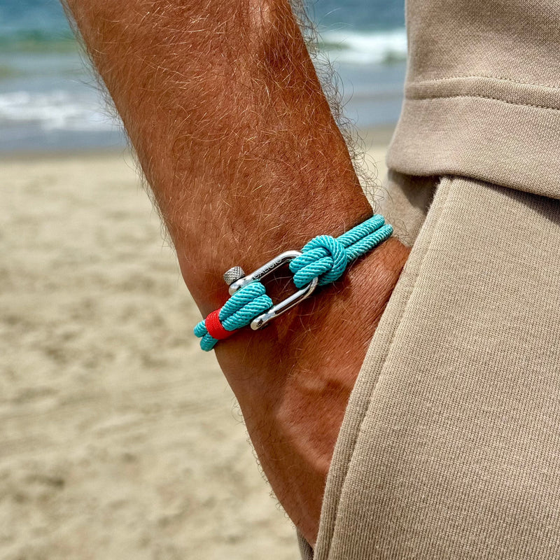 caligio Caligio Men Bracelets Fortune Turquoise Men’s Bracelets Bestseller - Hand-Crafted Fortune Turquoise by Caligio small gift  cheap gift for men  shackle bracelet mens anchor bracelet