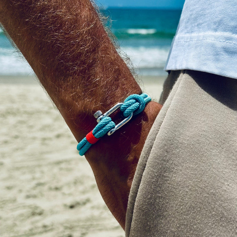 caligio Caligio Men Bracelets Fortune Turquoise Men’s Bracelets Bestseller - Hand-Crafted Fortune Turquoise by Caligio small gift  cheap gift for men  shackle bracelet mens anchor bracelet