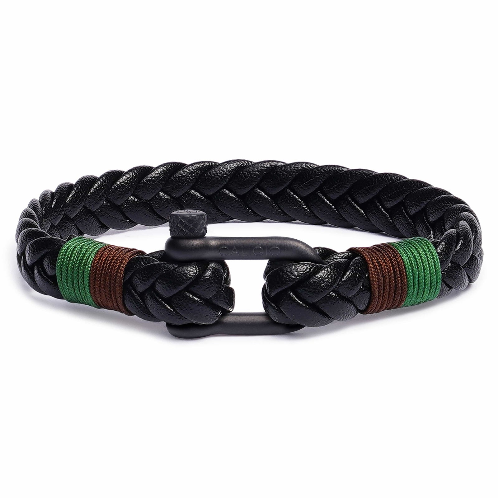 Black Leather Handmade Kumihimo shop Bracelet with Large Dragon Clasp, Mans Leather Bracelet, Black Leather Bracelet, Statement Bracelet B137