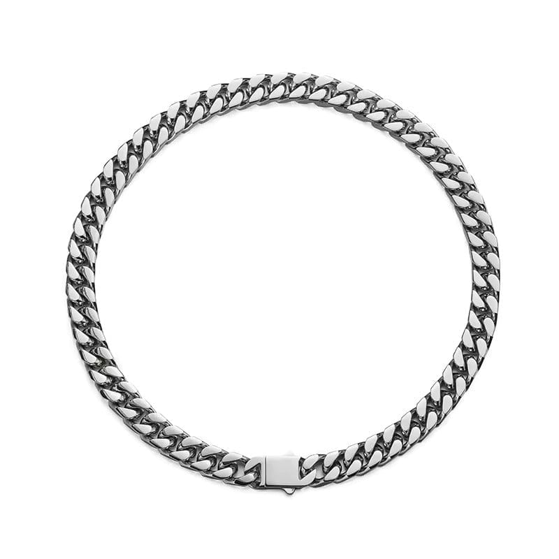 caligio Caligio Men Bracelets MIAMI CUBAN CHAIN SILVER MIAMI Cuban Chain For Men, Golden Accessories | Caligio small gift  cheap gift for men  shackle bracelet mens anchor bracelet