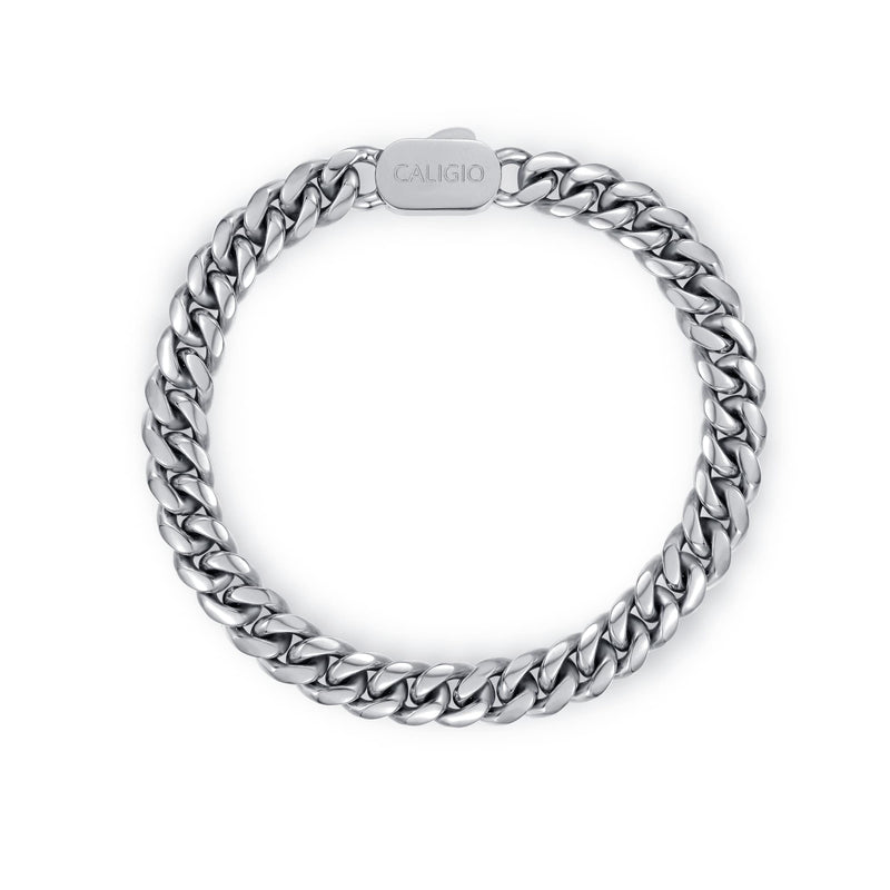 Real 925 Sterling Silver Bracelet For Men Blue Zircon Gem Vintage Wheat  Link | eBay