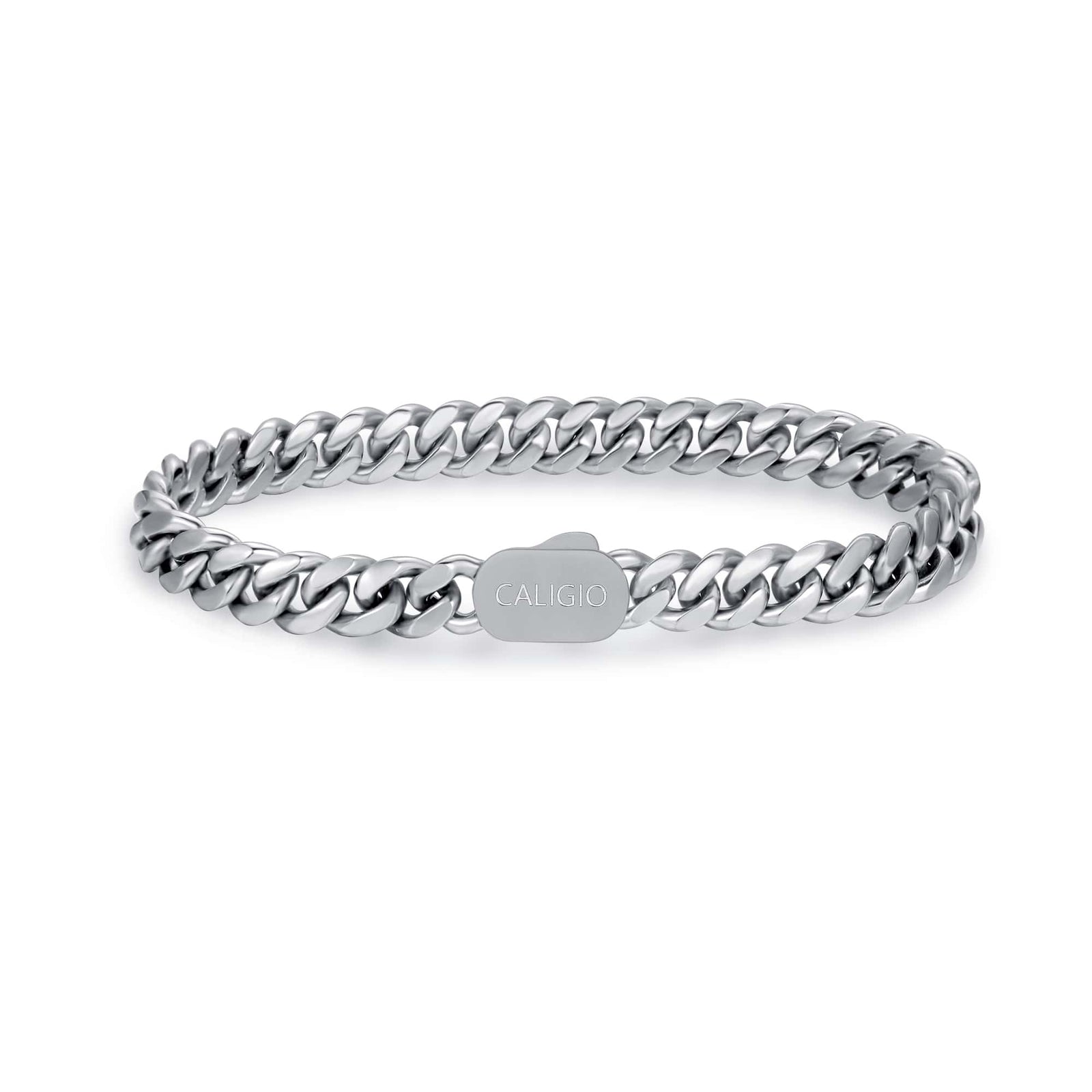 LA Cuban Silver Bracelet Cuban Link Chain Bracelets Caligio CALIGIO