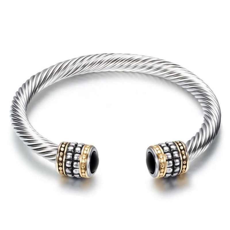 Titanium Bracelets With Polished Accent links - TitaniumStyle.com