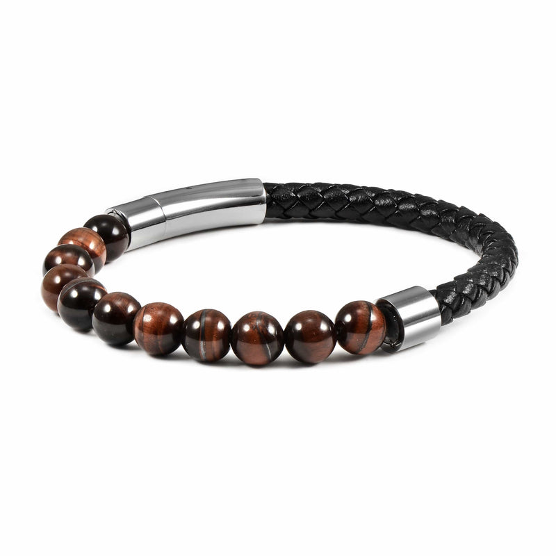Buy Stone Bracelets with Finest Leather - Prime Black Beads | Caligio ...
